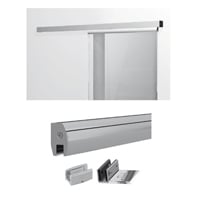 Montaje de Magneo CS80 en puerta de vidrio mediante pinzas