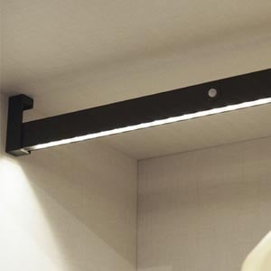 Barras de armario con luz led