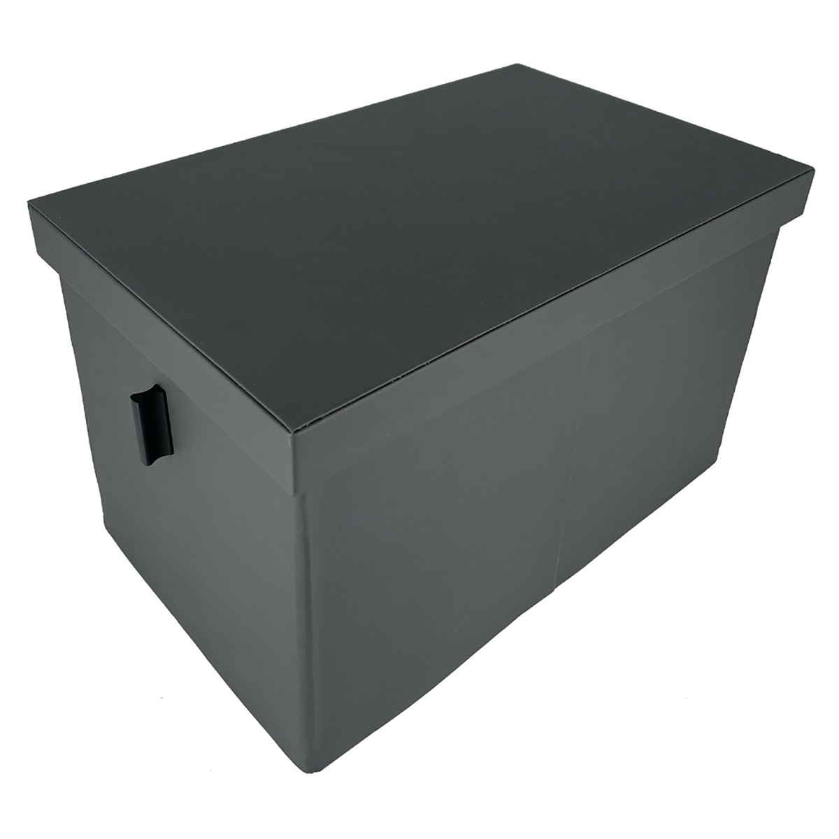 Caja Antracita de Cuero con Tapa 250x400x240