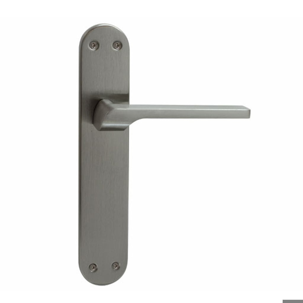 BRISA Eco - Manilla sobre placa lisa redondeada Selec | Inox Mate