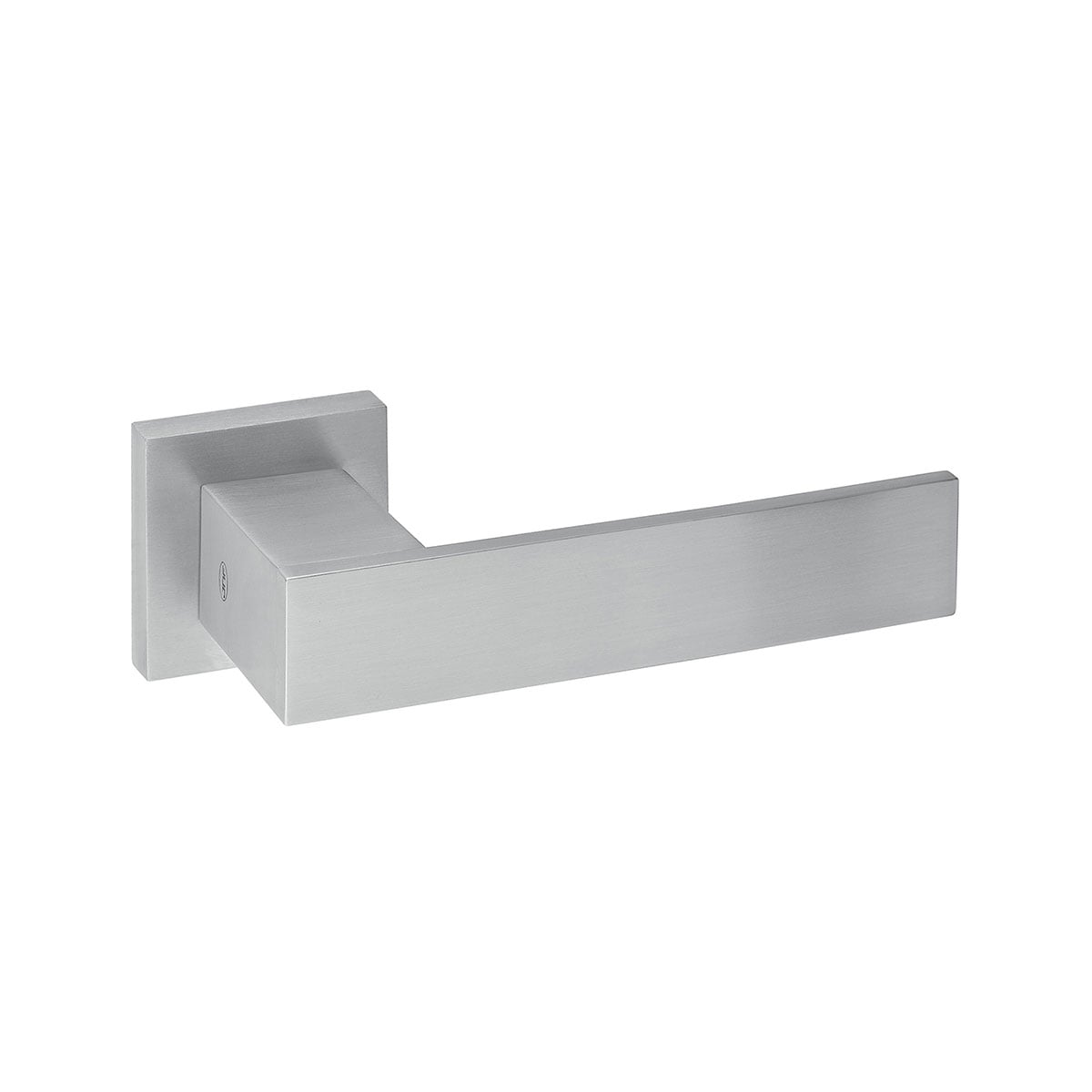 SQUARE - Jgo de manillas macizas de roseta cuadrada con muelle metálico