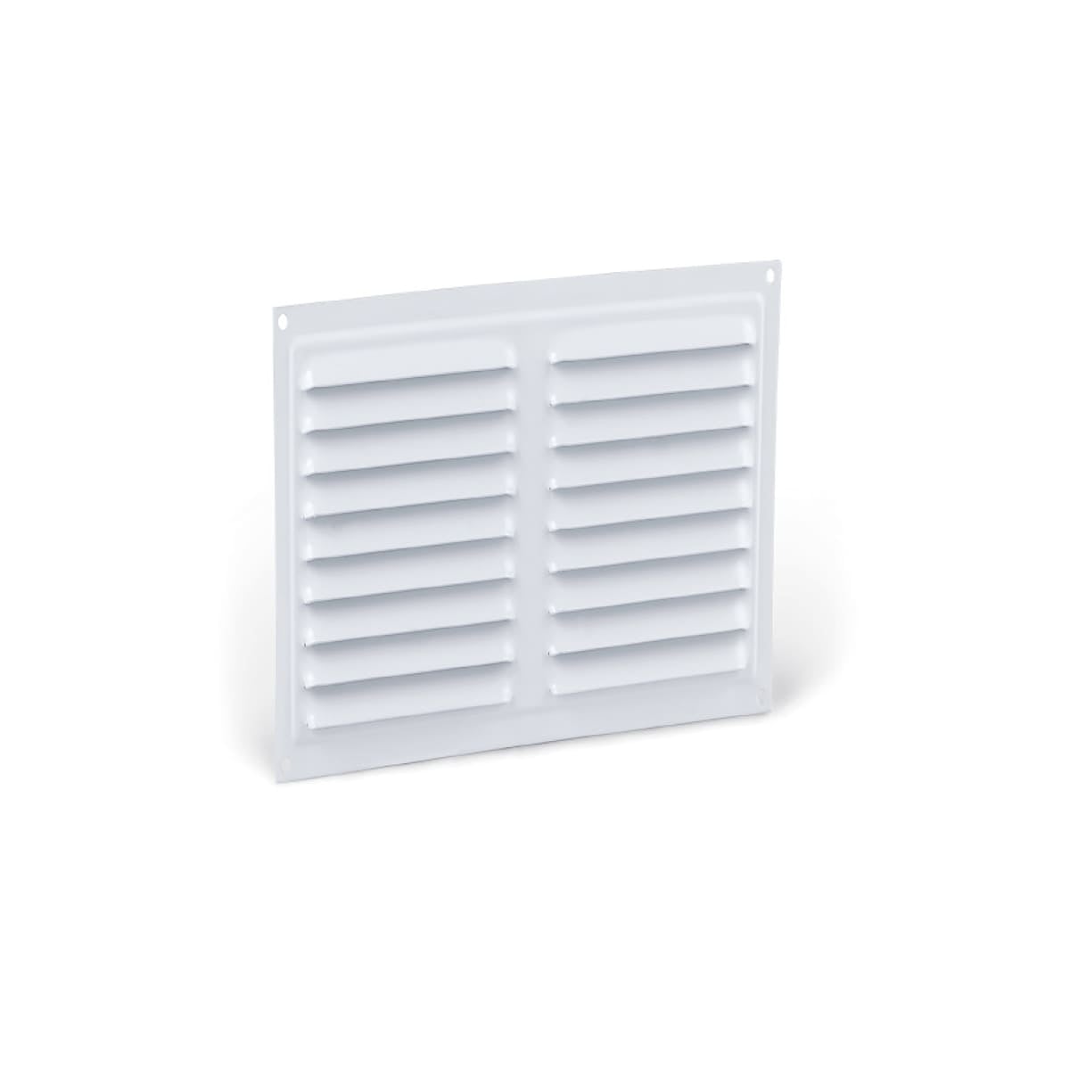 Rejilla de ventilación cuadrada con fijación por tornillos con red anti-insectos
