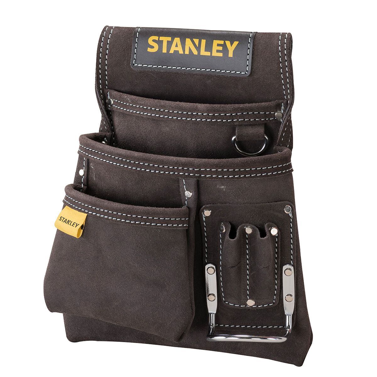 Bolsa de piel Stanley para clavos y martillo para cinturón