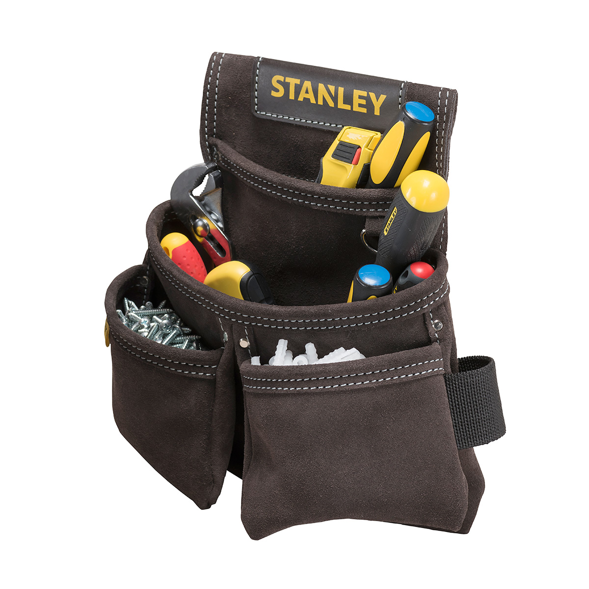 Bolsa de piel Stanley para clavos con 2 bolsillos para cinturón