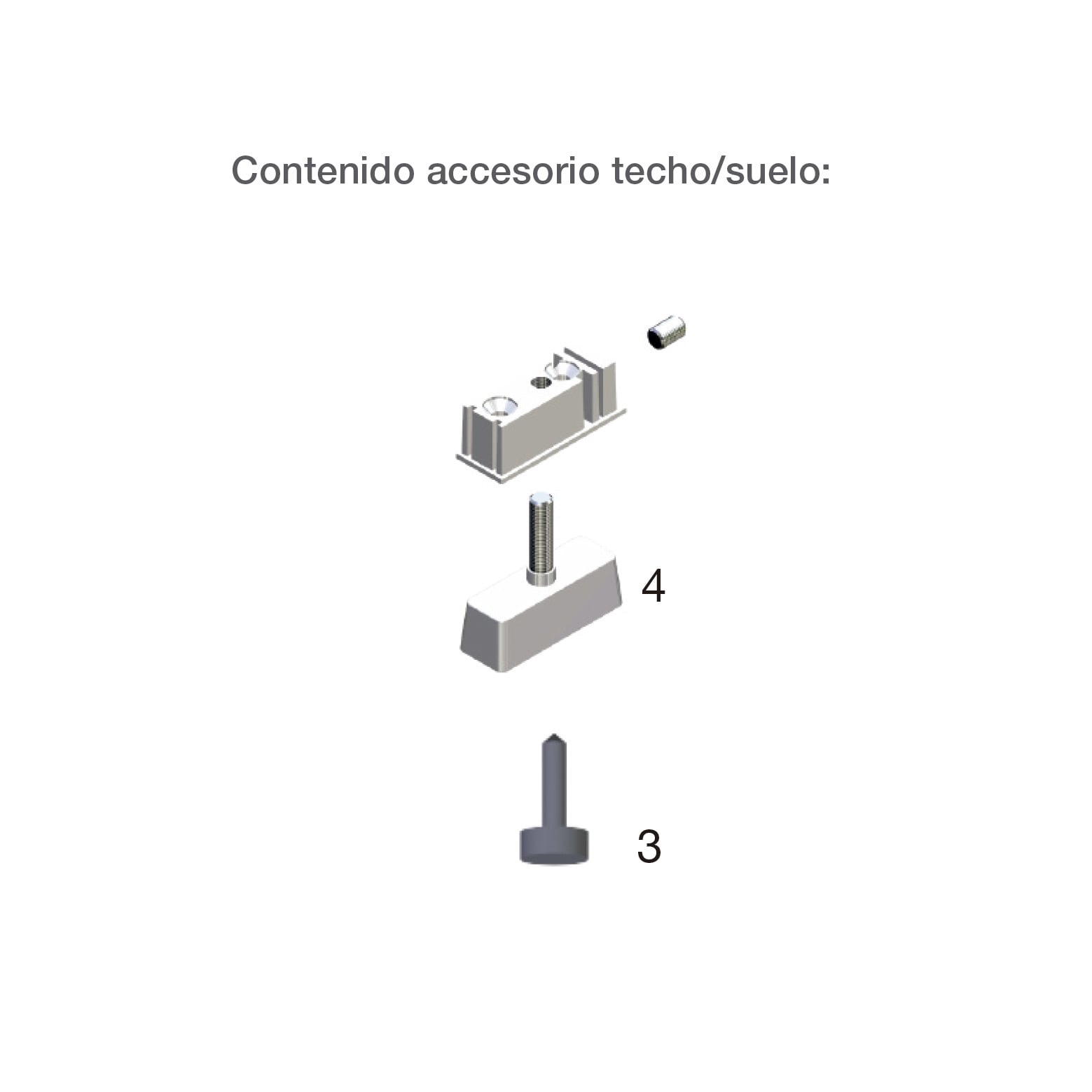 Accesorio fijación suelo/techo para perfil Airperfil