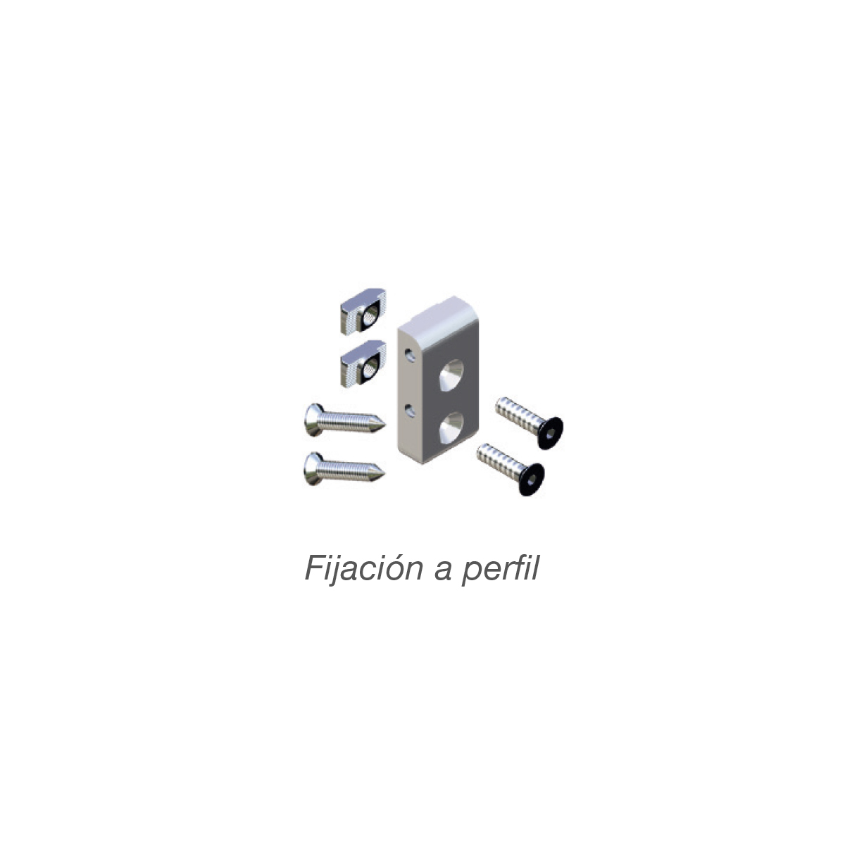 kit 2 soportes de barra de armatri a perfil