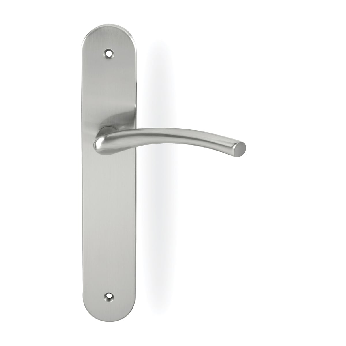 Maneta redonda FAUS. Design by Work Studio en acabado Efecto Inox