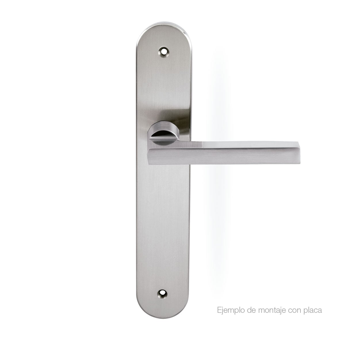 Maneta redonda RENTAL. Design by Hugo Workshop en acabado Efecto Inox