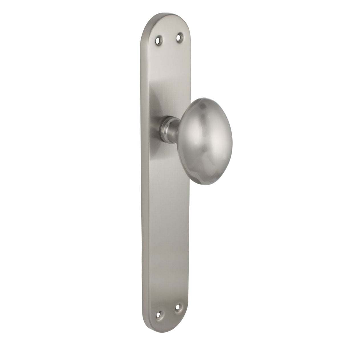 Pomo Giratorio con placa Efecto Inox