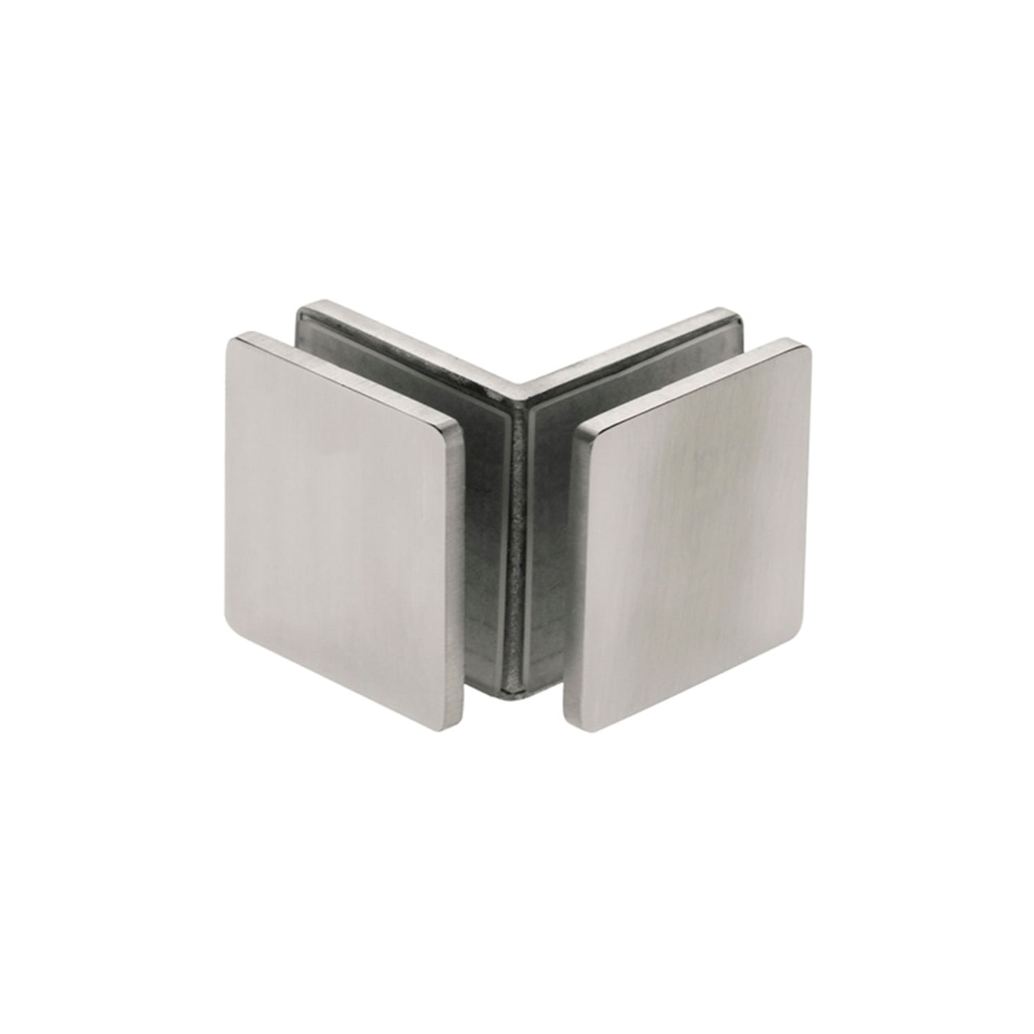 Fijación vidrio a vidrio 90º para puertas de cristal