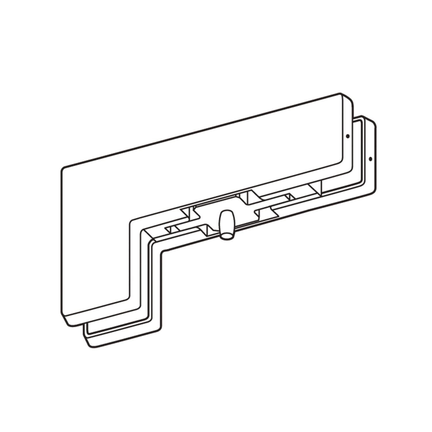 Pivote superior costado vidrio-vidrio para puertas de cristal