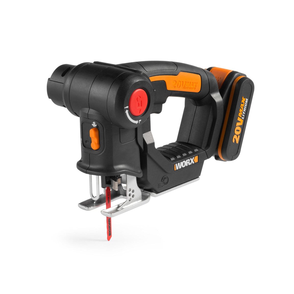 Sierra 2 en 1, sable y de calar pendular a batería WORX NR WX550 20V-2.0Ah