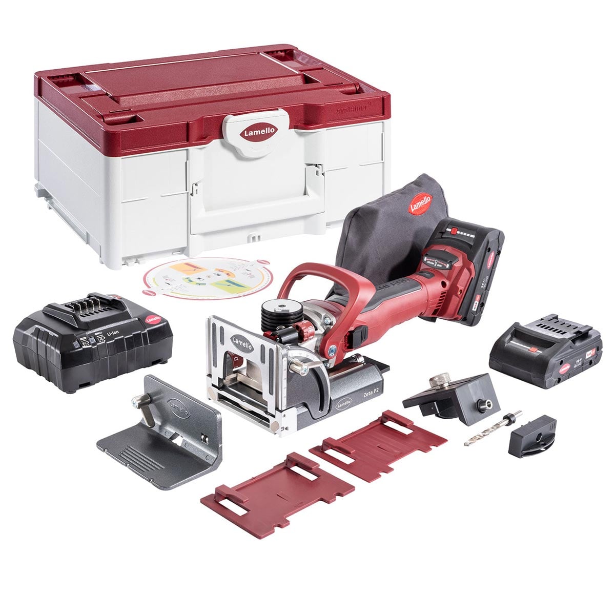 Fresadora Lamello Zeta P2 a batería para conectores P-System con 2 baterías y cargador