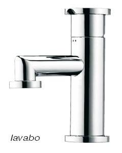 Grifo monomando de lavabo en acabado cromado