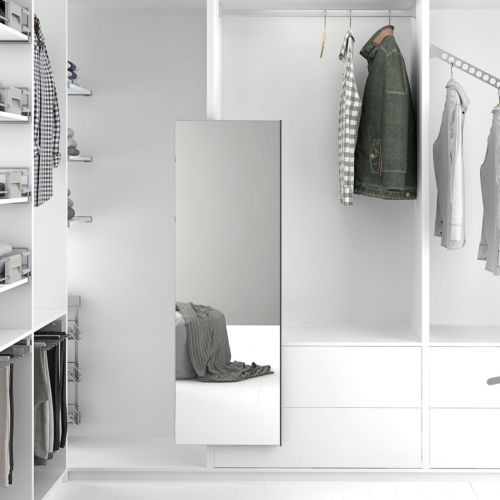 Espejo extraíble para el interior del armario - Aluminio