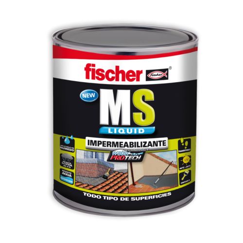 Fischer MS LIQUID - Impermeabilizante resistente al agua y pintable