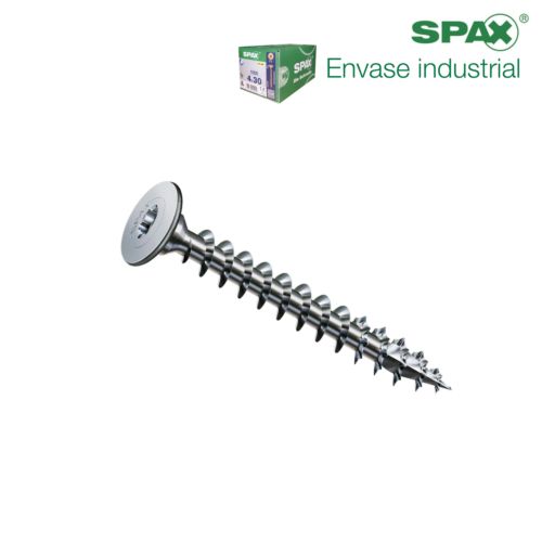 TORX - Tornillos SPAX de cabeza extraplana, arandela y rosca entera para fijación trasera de muebles