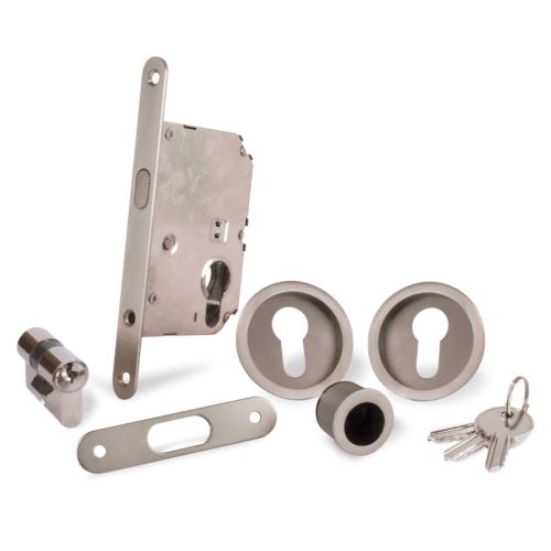 ECO-NOE Kit cerradura + cilindro 21.5 x 21.5 + Dedal redondo