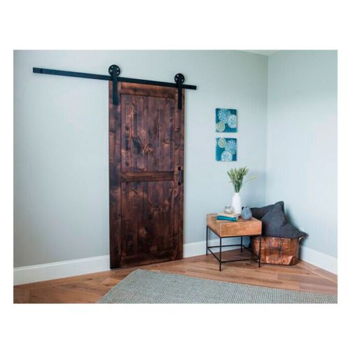 AURELIO - KIT accesorios puertas de madera tipo granero de hoja simple o doble hasta 120 Kg.