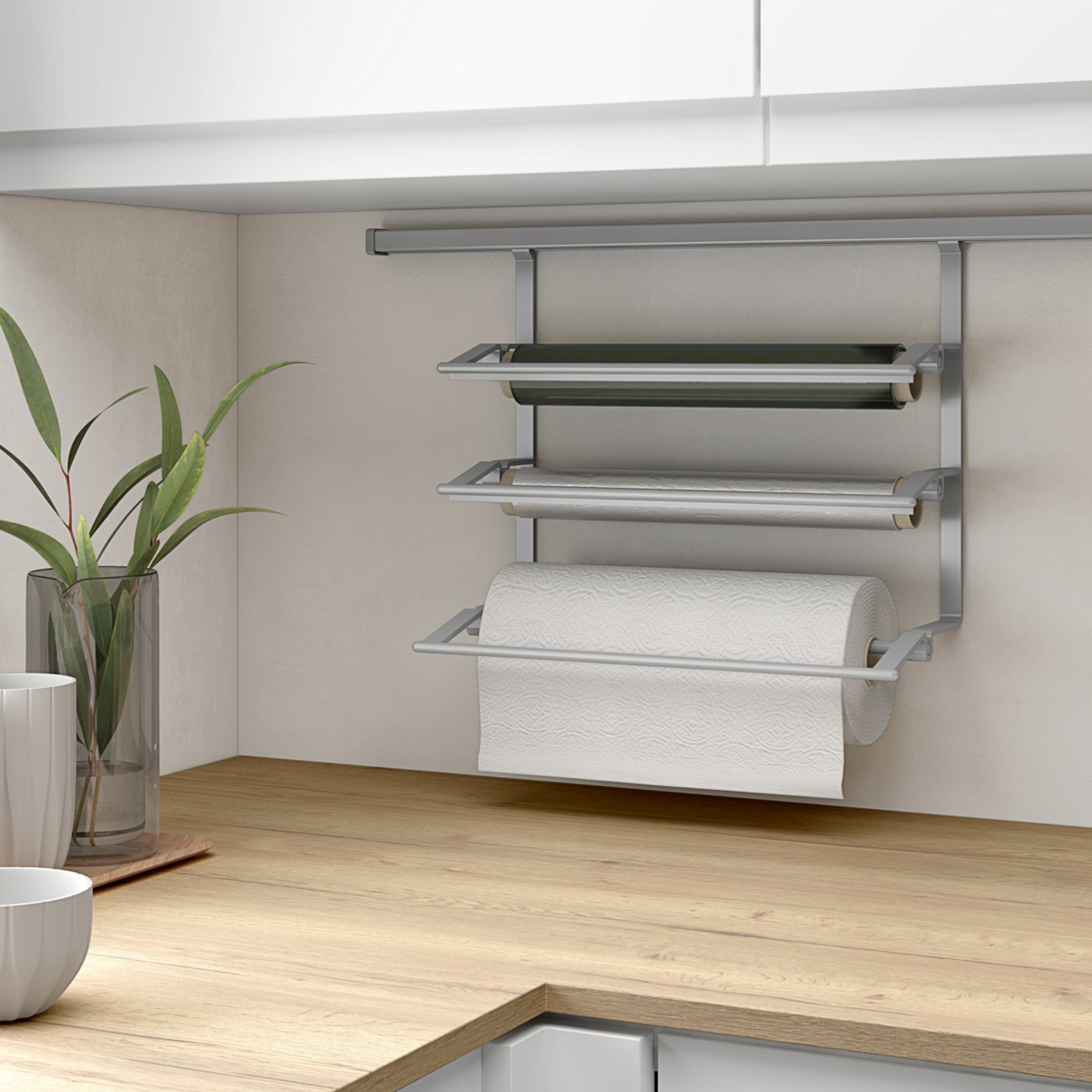 Soporte de triple para colgar en la pared de la cocina