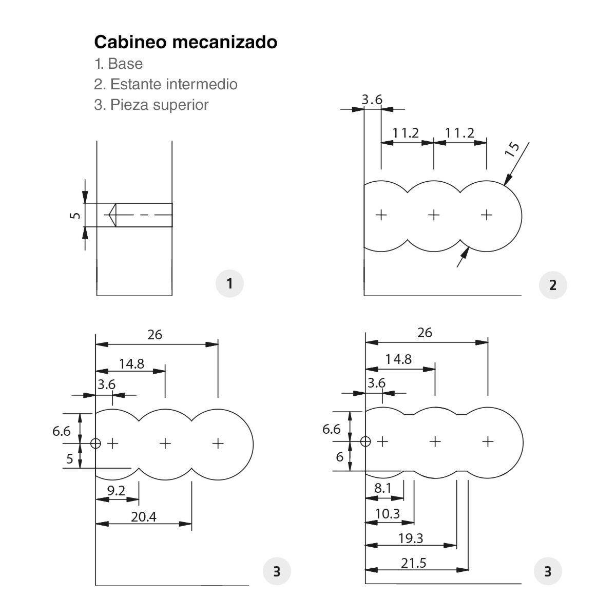 CABINEO - Ensamble de conexión para módulos de mueble