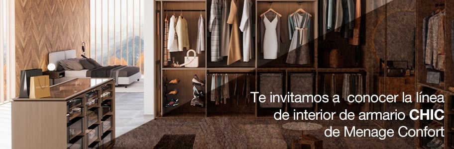 Accesorios antracitas para interior de armario | Linea Chic