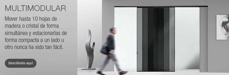 Sistema para puertas correderas sincronizadas de cristal o madera | Multimodular