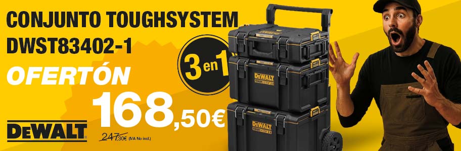 El Conjunto DEWALT DWST83402 ToughSystem DS450 + DS300 + DS166 